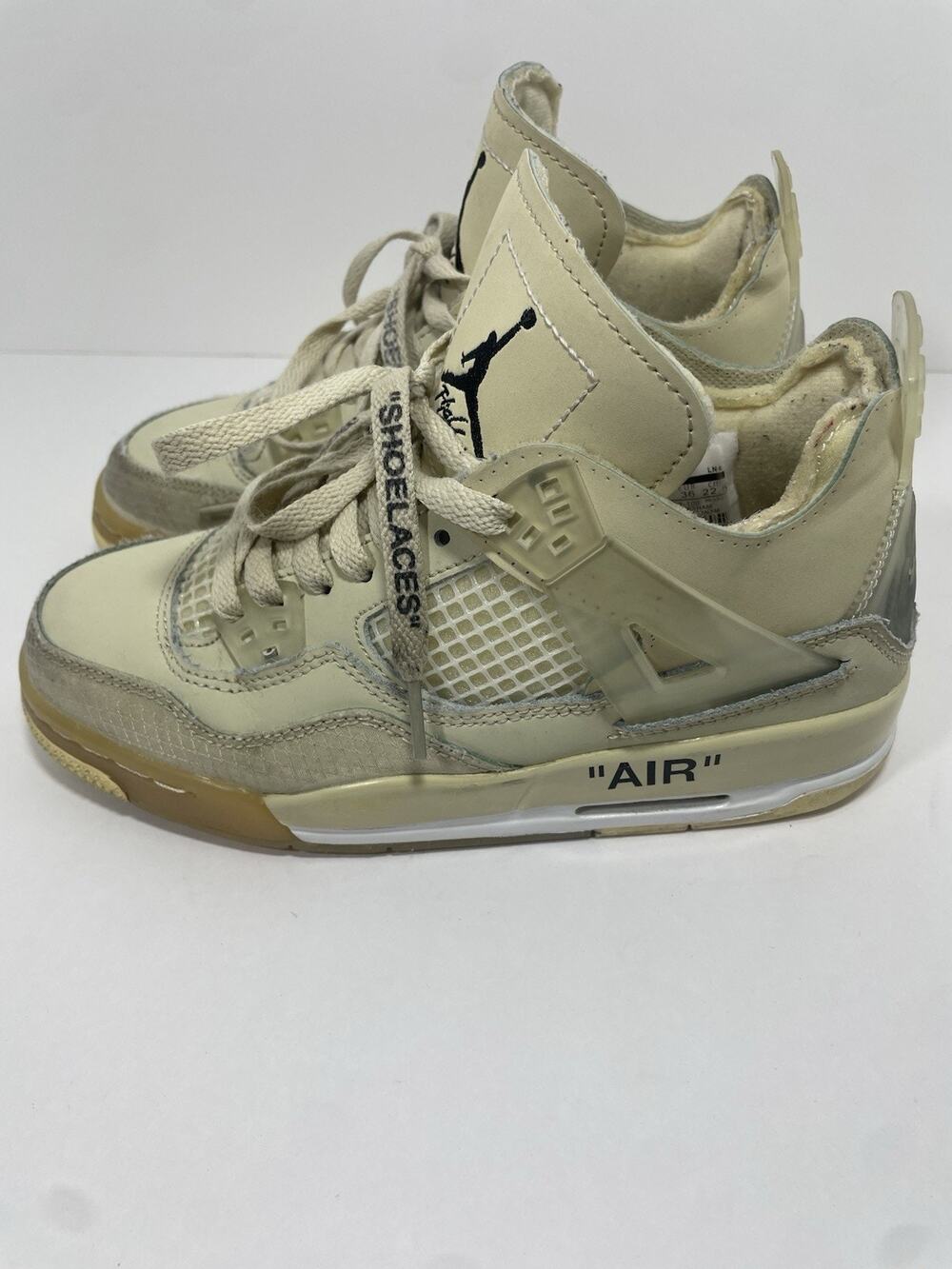 Nike Air Jordan 4 Retro OFF WHITE Sail CV9388-100 Size US 5.5